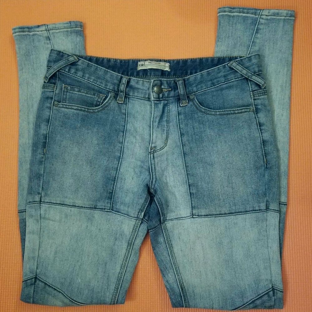 Free People Patchwork Skinnies